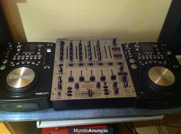 CDJ citronic y mezcladora behringer