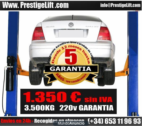 elevador 2 dos columnas 3.500Kg Nuevos 1.350€ 220v