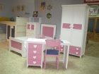 Dormitorio juvenil-infantil rosa de madera - mejor precio | unprecio.es