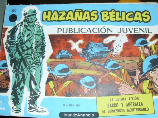 Vendo TEBEOS antiguos HAZAÑAS BELICAS. Año 1971.