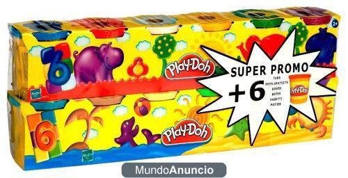Playdoh - 6 botes + 6 regalo (Hasbro)