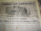 Cartel taurino 1853, impreso en seda. Fiestas del Pilar de Zaragoza - mejor precio | unprecio.es