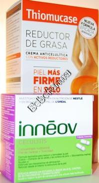 THIOMUCASE Reductor de Grasa 200 ml + 50 ml. + INNEOV celulitis 10% DE DESCUENTO.