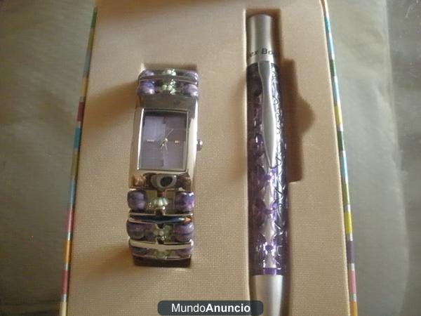Reloj de mujer y bolígrafo Alex Bog