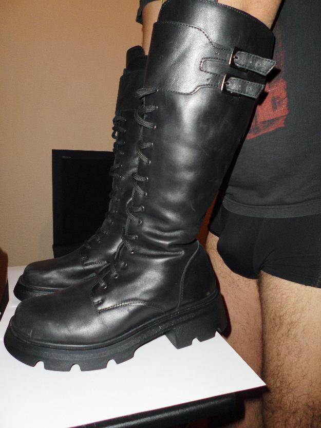Botas militares altas mujer negras talla 40 casi nuevas
