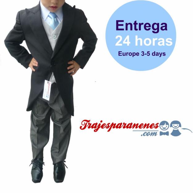 Traje chaque frac para niño 5 piezas  24 horas