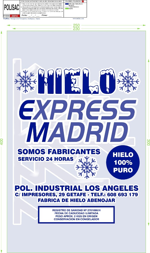 Venta de hielo 24h. en la Comunidad de Madrid