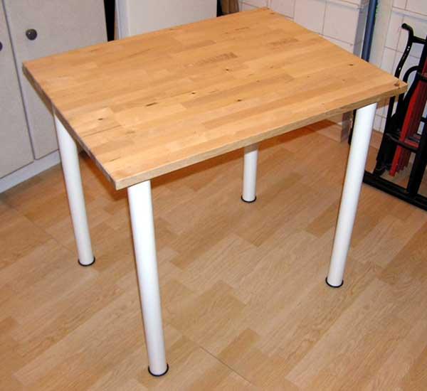 Mesa de cocina comedor madera y patas desmontables