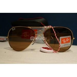 Ray-ban Aviador Montura Dorada y Lente Marron-DESCUENTOS