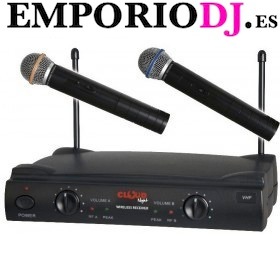 Vhf - doble microfono inalámbrico profesional