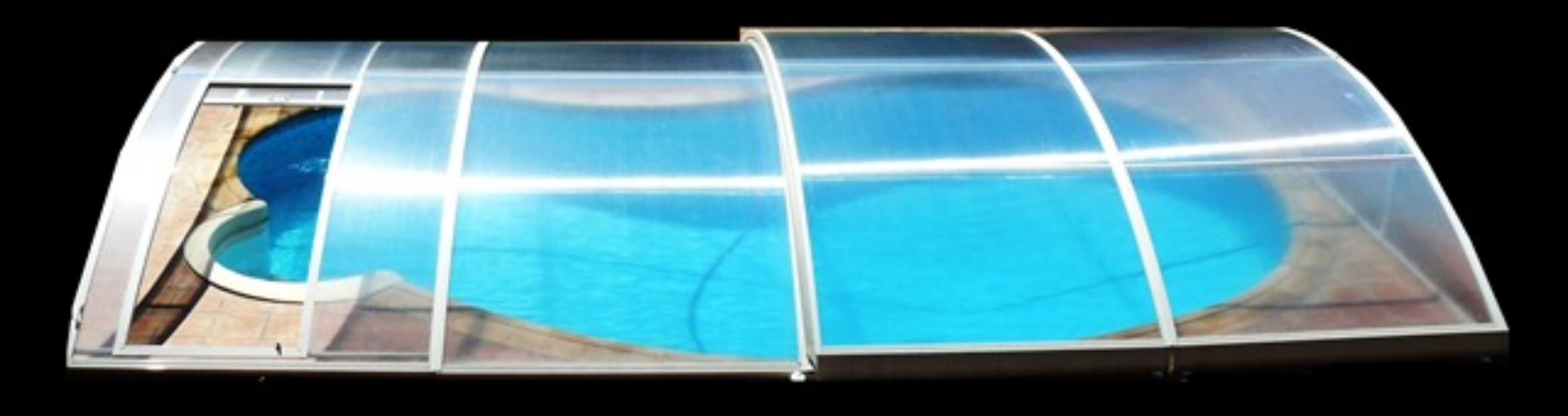 Cubierta piscina policarbonato 8x4 mts
