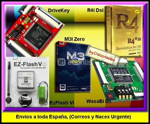 EZFLASH VI, R4I , M3I ZERO CARTUCHOS NINTENDO DSI Y DS