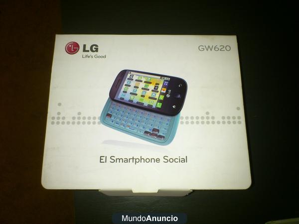 lg gw-620 ORANGE seminuevo con caja y accesorios