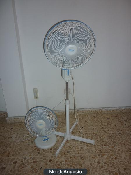 Un ventilador grande de pie