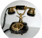 TELEFONO ANTIGUO EN MARMOL NEGRO CON VETAS (ONYX) - mejor precio | unprecio.es