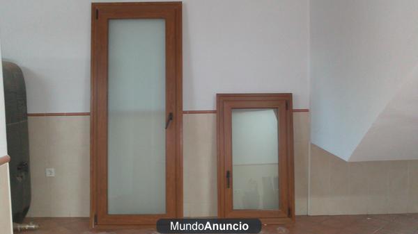 Puerta y ventana PVC color Roble Dorado