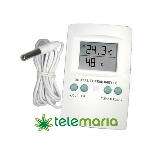 Termo/Higrómetro y reloj con sonda