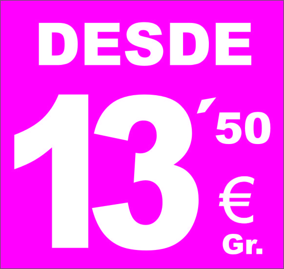 DINERO YA - COMPRO TODO ORO - DENIA BENIDORM ALICANTE ELCHE ELDA VILLENA - PAGAMOS DESDE 13,50 EUROS GRAMO JOYAS ORO DE