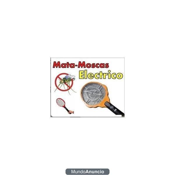 Raqueta mata moscas y mosquitos electrica.