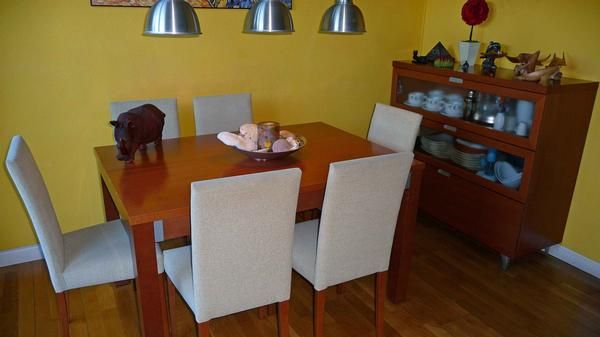 Comedor madera maciza color cerezo