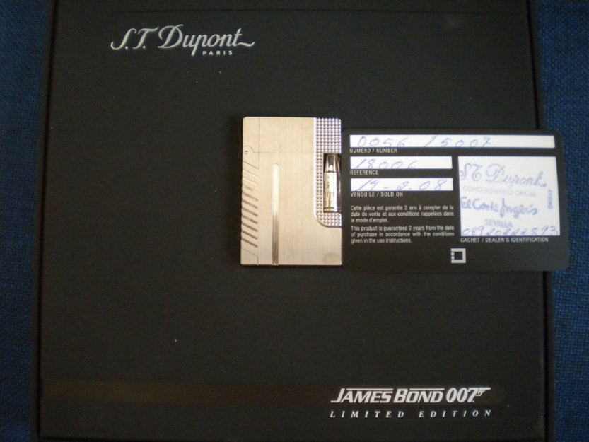Encendedor de la marca dupont, james bond 007 limited edition 2004 ligne 2.