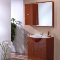 Mueble baño de madera con marmol