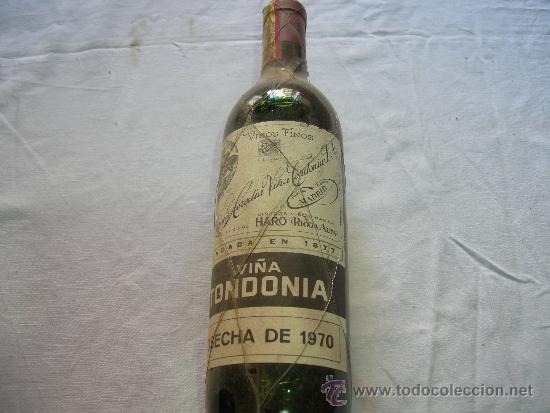 vino reseva   viña tonddomio  cosecha 1970
