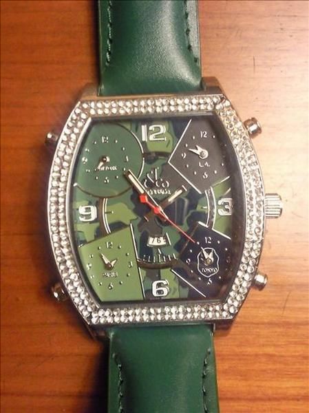 JACOB&CO - RELOJ verde militar&brillantes fashion