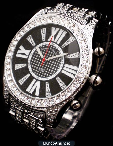 Reloj original GV DUBAI SILVER steel back 50cts tw