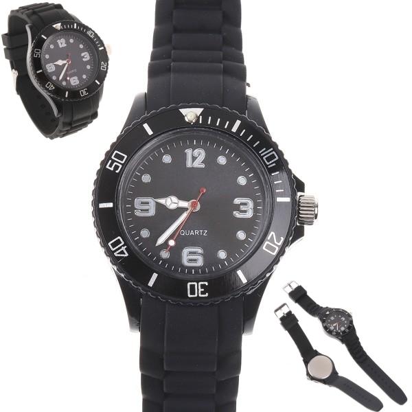 Reloj unisex de silicona negro