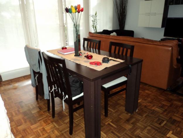 Comedor completo 800 euros (sofá piel+aparador+mueble tv+mesa+sillas)