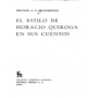 El estilo de Horacio Quiroga en sus cuentos. --- Gredos, BRH nº188, 1973, Madrid. 1ª edición. - mejor precio | unprecio.es