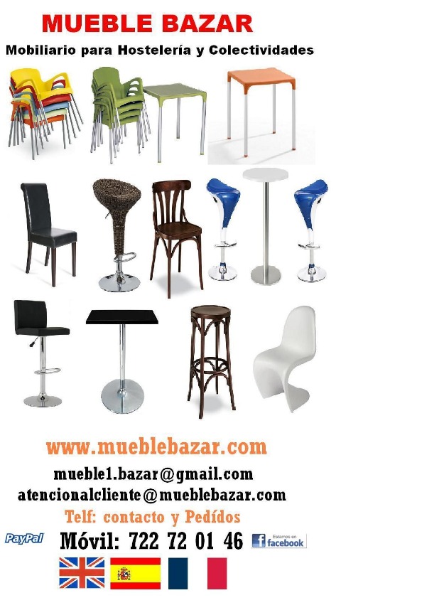 Ofertas en sillas y mesas para hostelería en mueblebazar.com