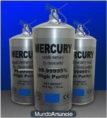 99,99995% de mercurio líquido virgen.contacto