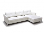 Sofá chaise longue piel italiana color Blanco. Nuevos - mejor precio | unprecio.es