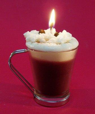 Vela café con nata, con aroma a café y nata