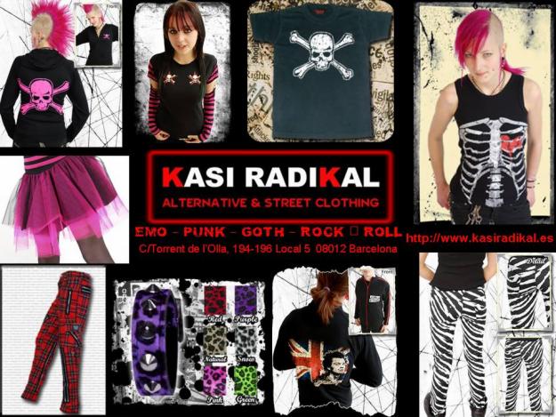 KASI RADIKAL-Ropa y complementos emo-punk-scene-rock-goth