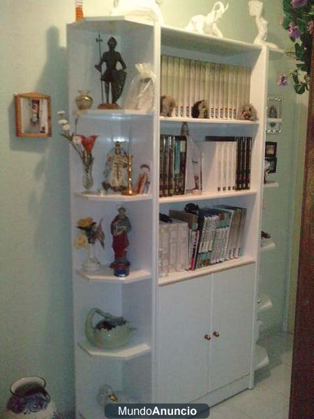 MUEBLE TIPO LIBRERIA BLANCA