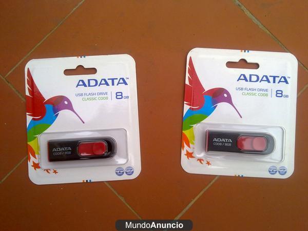 Pendrives memorias USB de 8 gb a 8 euros/unidad