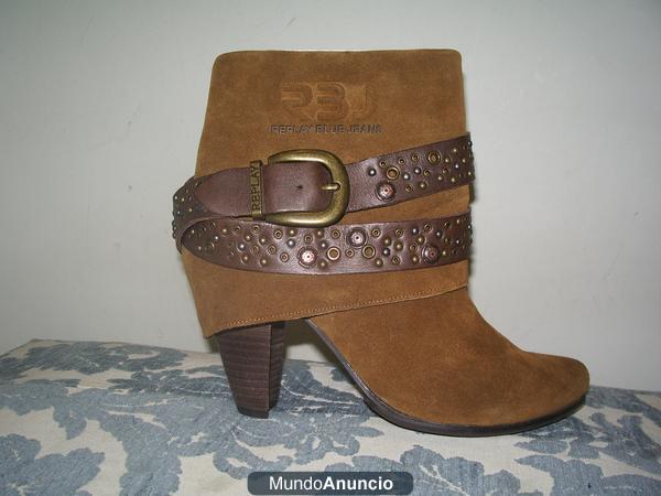 Botin Replay chica, color kaki num 38