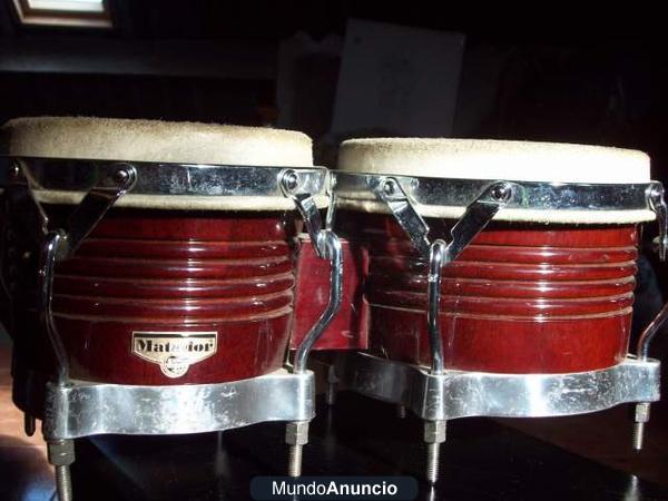 vendo bongos latin percusion, cajon flamenco mario cortes latin dos micros senziser djembe tagaru percu artesanal