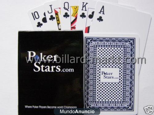 12 x BARAJAS NAIPES DE POKER 100 PLASTICO / Pokerstar