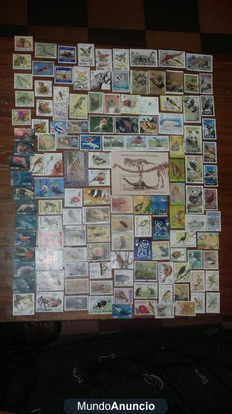 vendo lote de 1123 sellos diferentes lavados de fauna