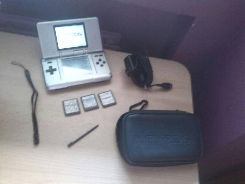 Nintendo DS pirateada+juegos originales+funda