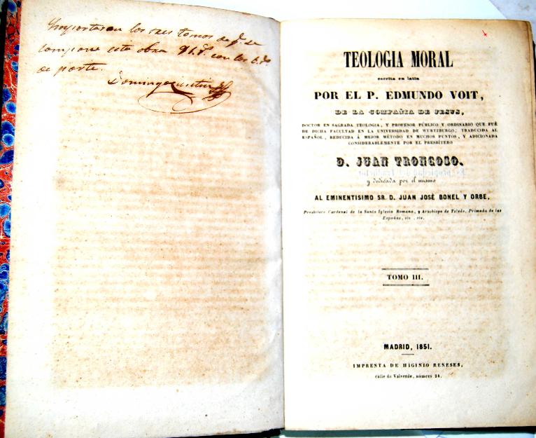 Teología moral p. edmundo voit 1851