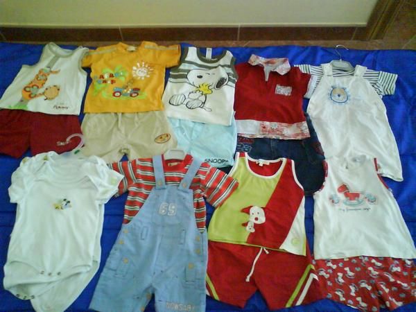 REGALO!! ropa de bebe 12-18meses niño  verano 8 conjuntos +3bodys