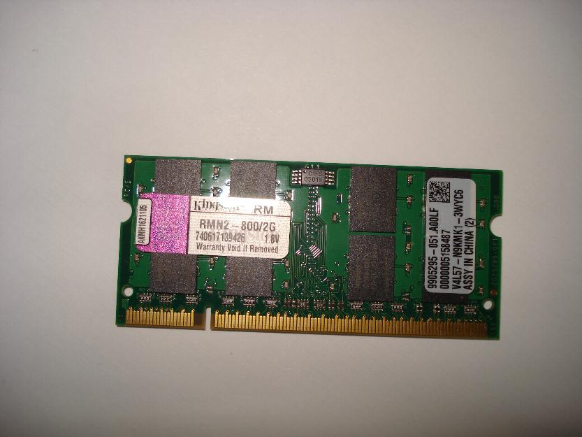 Memoria ram para portátil de 2 gigas