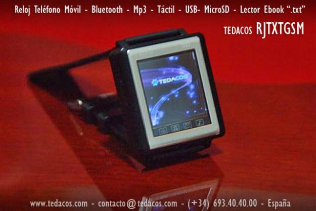 Reloj Teléfono Móvil de Pulsera GSM Libre, Lector Libros Digital, Bluetooth, Táctil