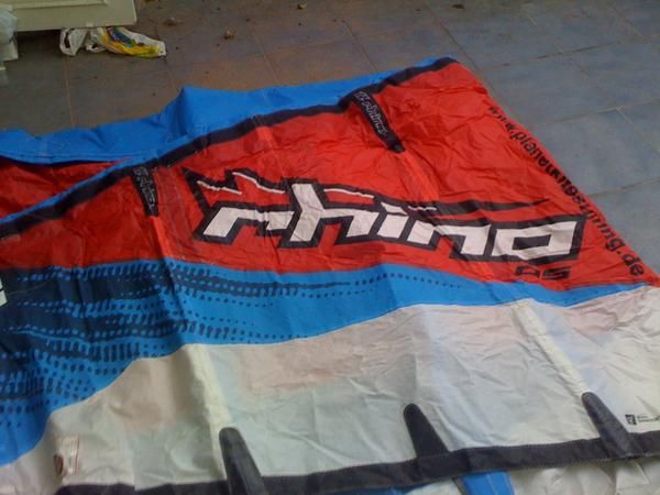 250   - Cometa kitesurf kite surf North Rhino 12 m2 metros (Completa en perfecto estado)