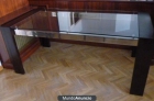 MESA SALON MADERA MACIZA Y CRISTAL + TV REGALO - mejor precio | unprecio.es